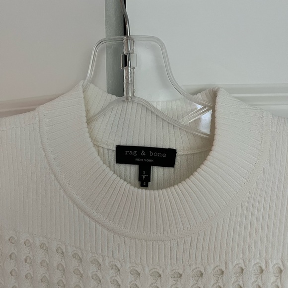 Rag & Bone white knit crew neck sleeveless sweater. Size S. - Picture 2 of 4